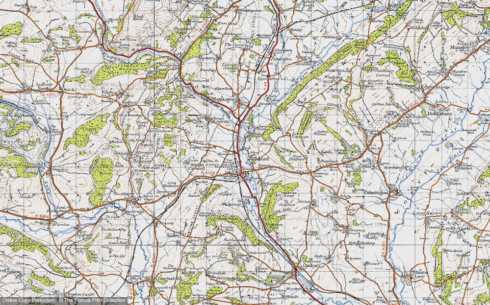 Old Map of Halford, 1947 in 1947