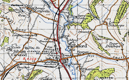 Old map of Halford in 1947