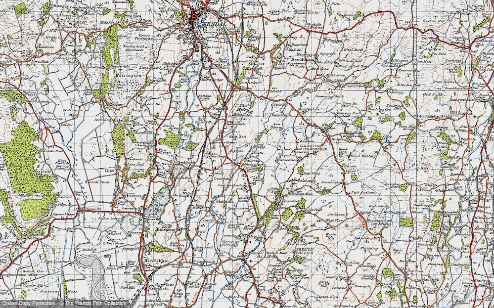 Old Map of Historic Map covering Birkrigg Park in 1947
