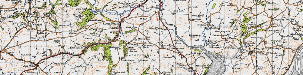 Old map of Halfpenny Furze in 1946
