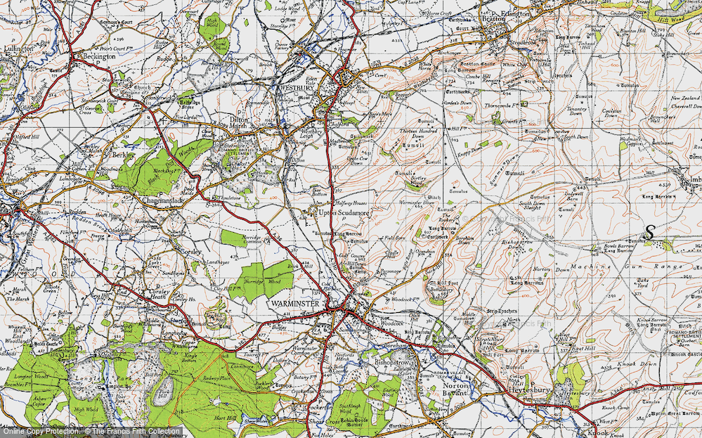Old Map of Halfway, 1946 in 1946