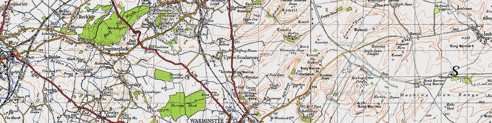 Old map of Halfway in 1946