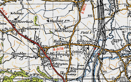 Old map of Halfway in 1947