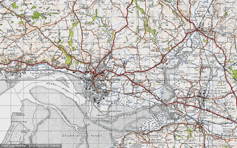 Old Map of Halfway, 1947 in 1947