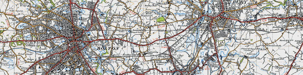 Old map of Halfway Houses in 1947