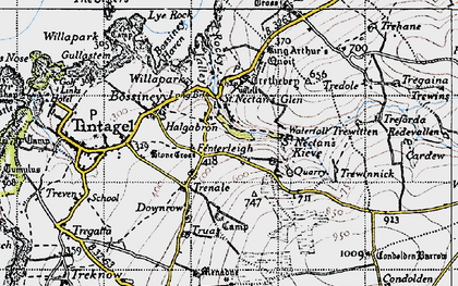 Old map of Halgabron in 1946