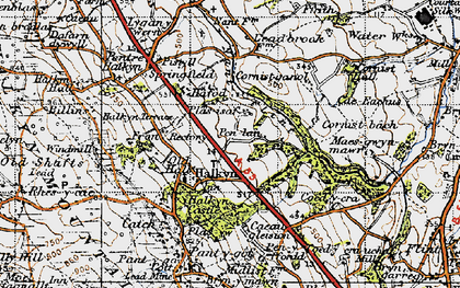 Old map of Halkyn in 1947