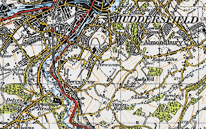 Old map of Hall Bower in 1947