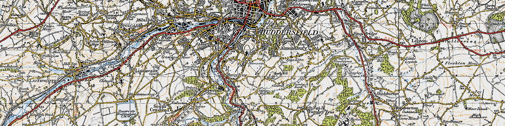 Old map of Hall Bower in 1947