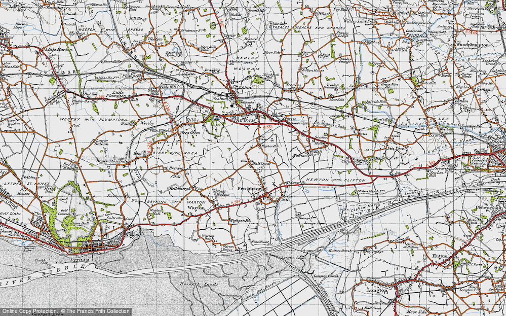 Old Map of Hall Cross, 1947 in 1947