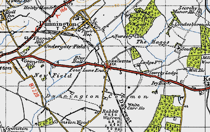 Old map of Hall Garth in 1947
