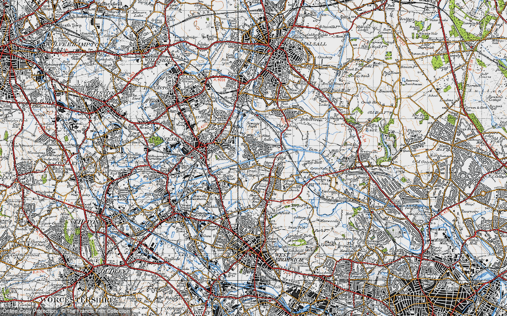 Old Map of Hall Green, 1946 in 1946