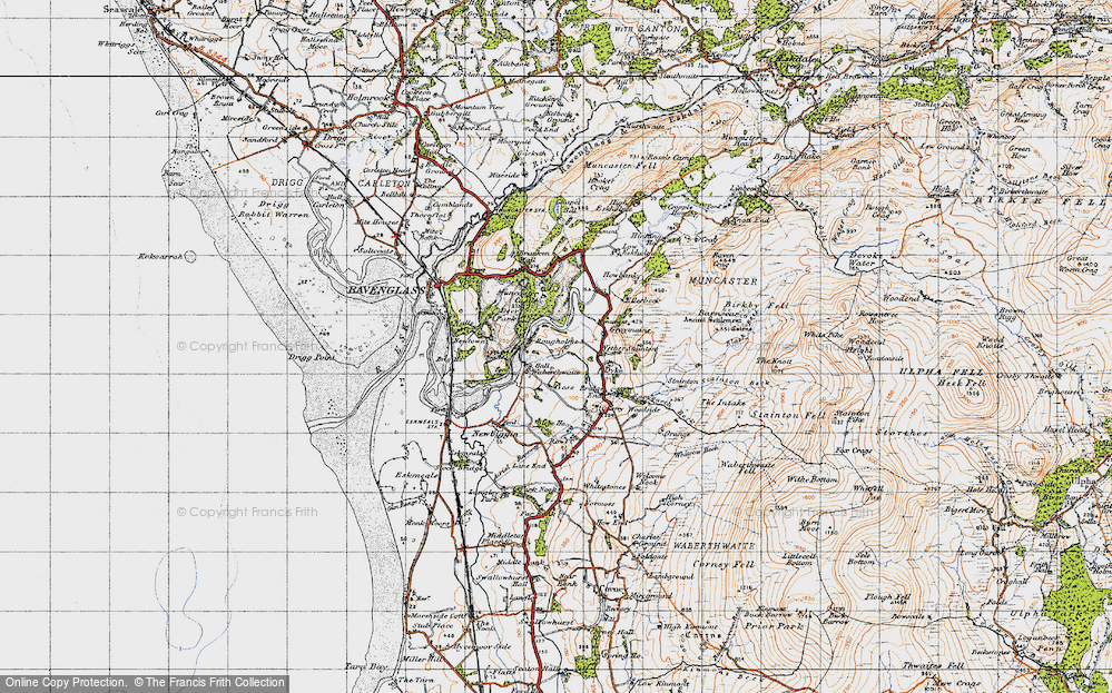 Old Map of Historic Map covering Cropple How in 1947