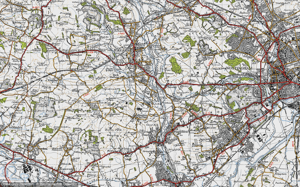 Old Map of Hallam Fields, 1946 in 1946