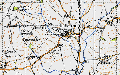 Old map of Hallaton in 1946