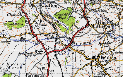 Old map of Hallatrow in 1946
