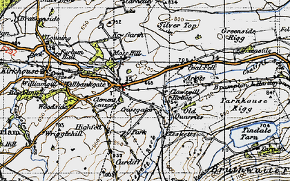 Old map of Hallbankgate in 1947