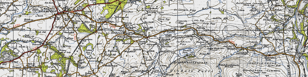 Old map of Hallbankgate in 1947