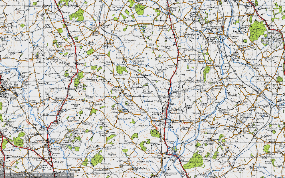 Old Map of Hallend, 1947 in 1947