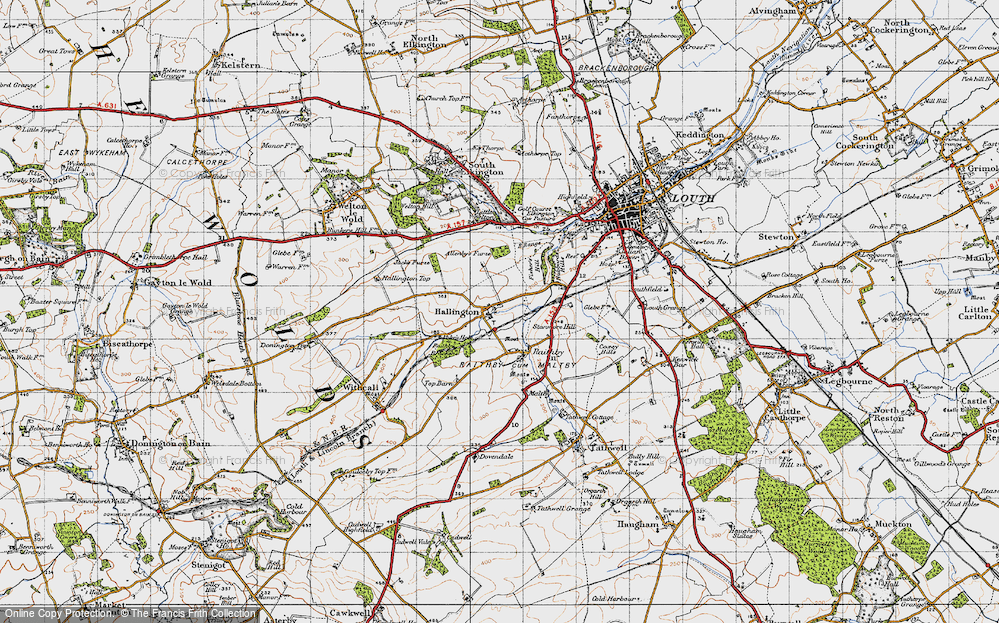 Old Map of Hallington, 1946 in 1946
