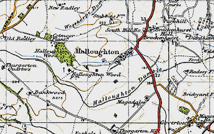 Old map of Halloughton in 1946