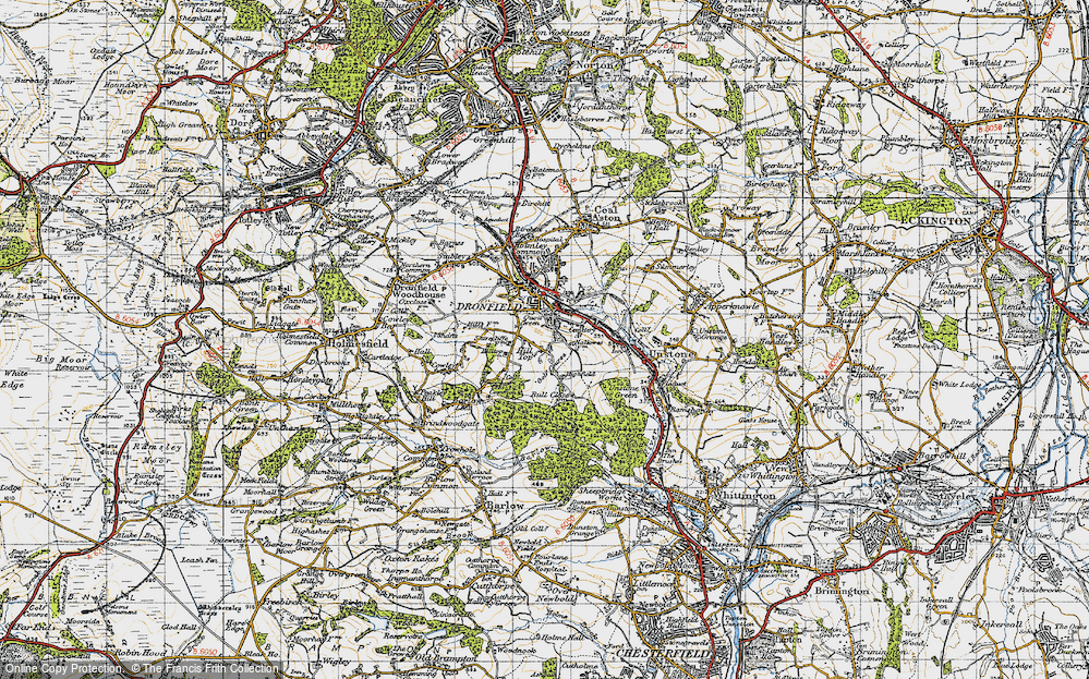 Old Map of Hallowes, 1947 in 1947