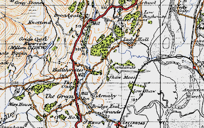Old map of Baystone Bank Resr in 1947