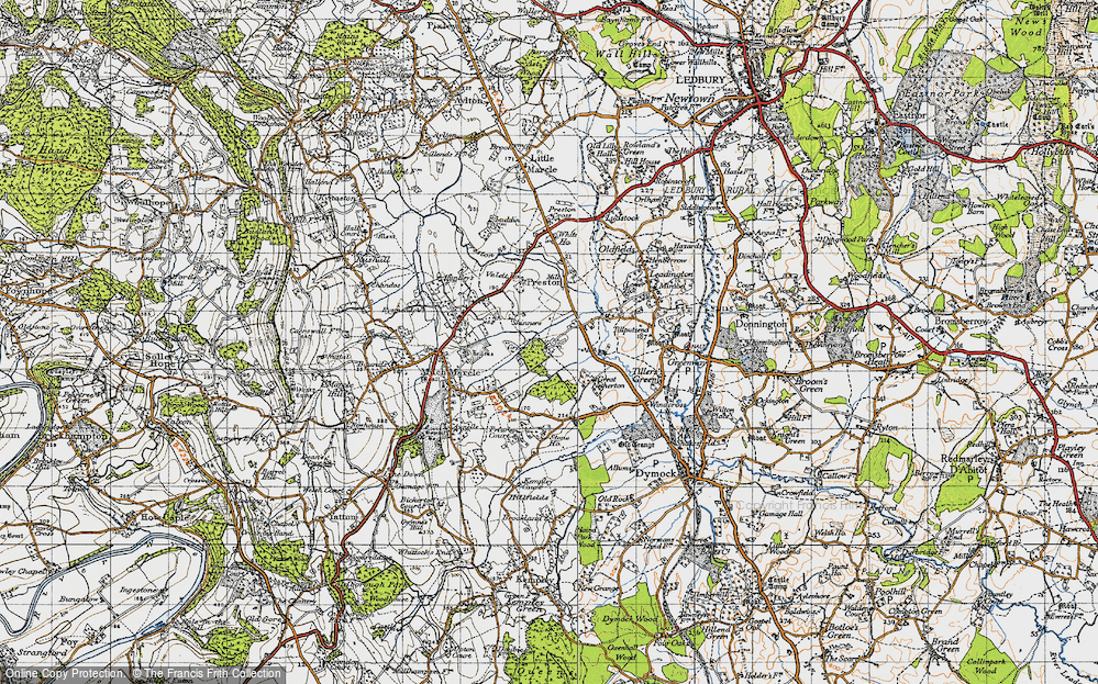 Old Map of Hallwood Green, 1947 in 1947