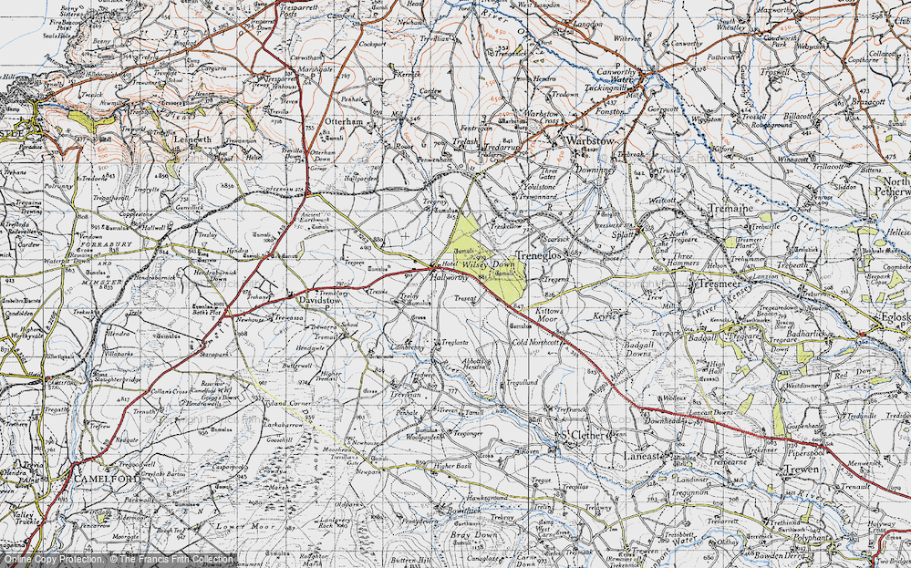 Old Map of Hallworthy, 1946 in 1946