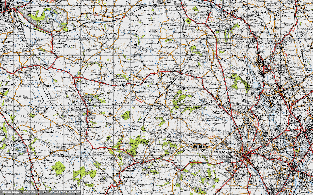 Old Map of Halmer End, 1946 in 1946