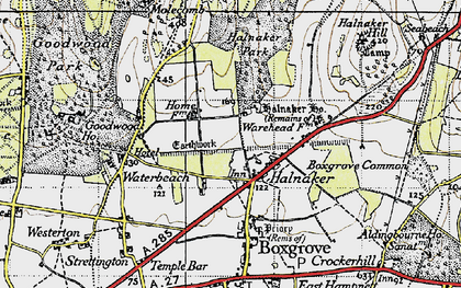 Old map of Halnaker in 1940