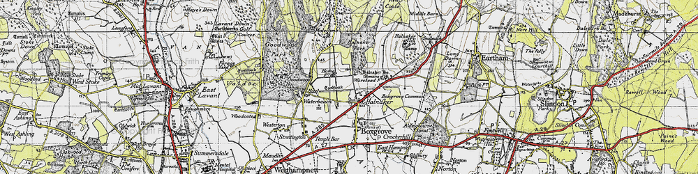 Old map of Boxgrove Common in 1940
