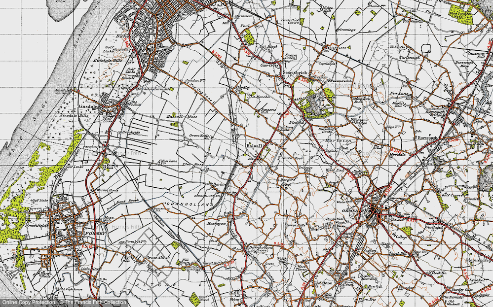 Old Map of Halsall, 1947 in 1947
