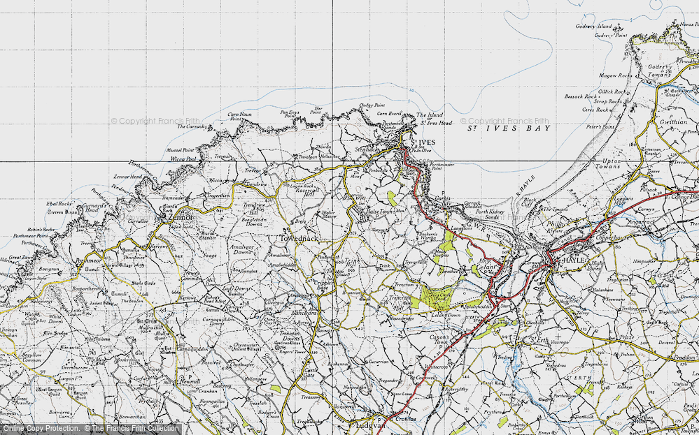 Old Map of Halsetown, 1946 in 1946