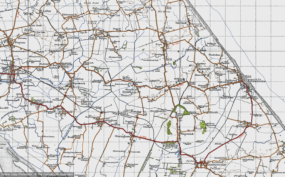 Old Map of Historic Map covering Bog, The in 1947