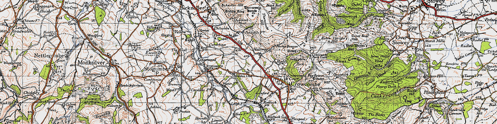 Old map of Halsway in 1946