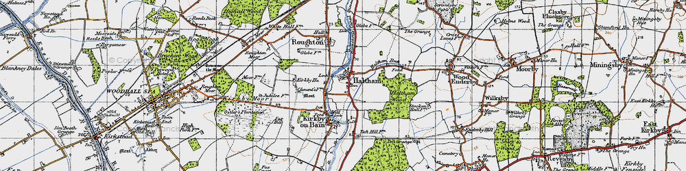 Old map of Haltham in 1946