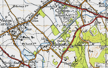 Old map of Halton Camp in 1946