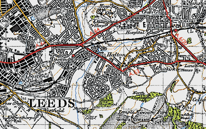 Old map of Halton in 1947