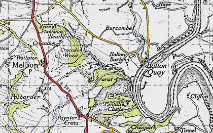 Old map of Halton Barton in 1946