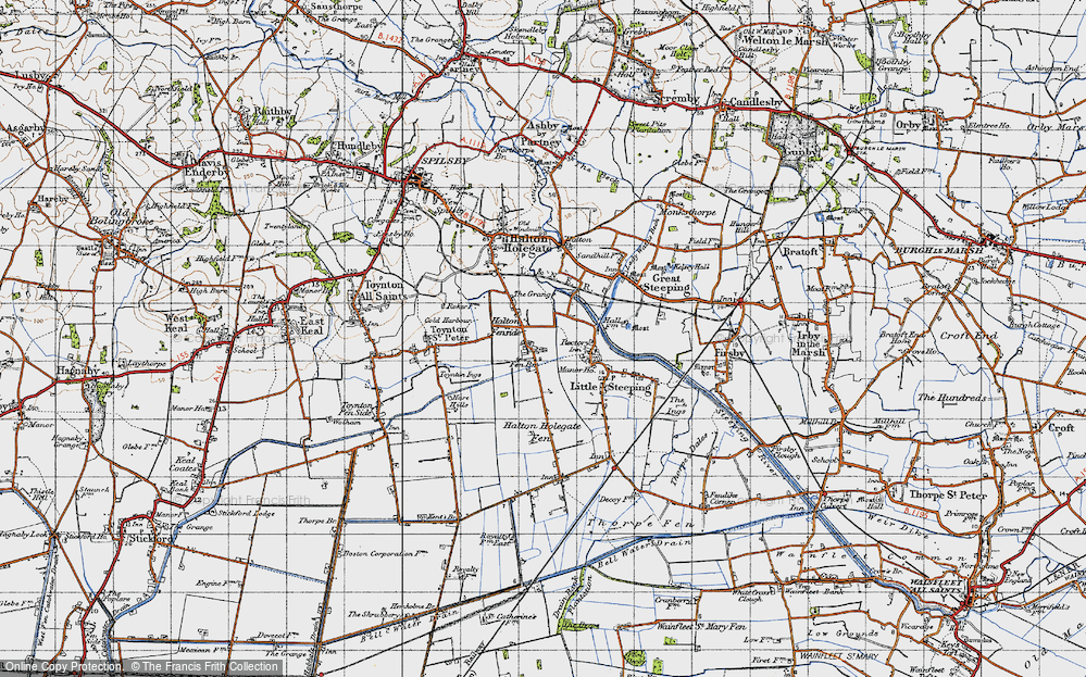 Old Map of Halton Fenside, 1946 in 1946