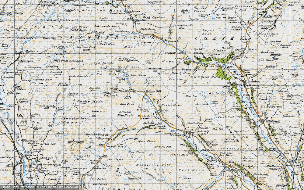 Old Map of Halton Gill, 1947 in 1947