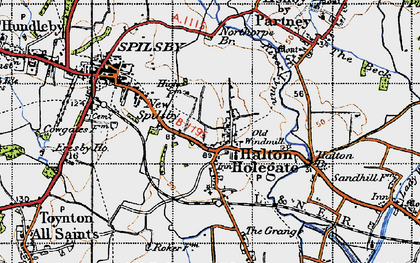 Old map of Halton Holegate in 1946