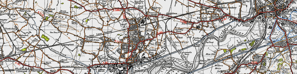 Old map of Halton View in 1947