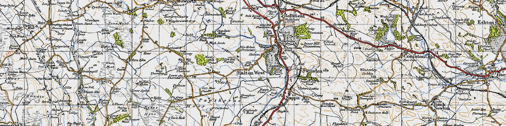 Old map of Halton West in 1947
