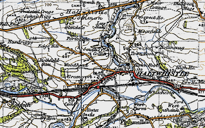 Old map of Aesica (Roman Fort) in 1947