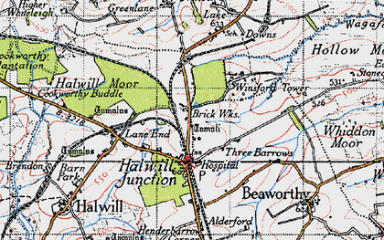 Old map of Chilla in 1946