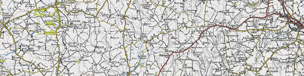 Old map of Halwin in 1946