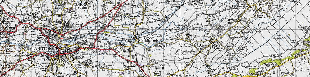 Old map of Ham in 1946