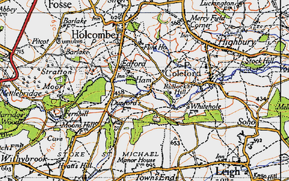 Old map of Ham in 1946
